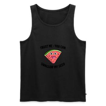 Watermelon seeds - Men's Premium Organic Tank Top - black - Front - AI Model Male 178 light (178cm)