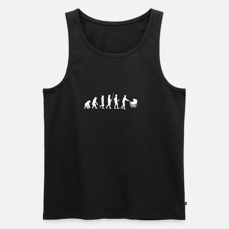evolution dad - Men's Premium Organic Tank Top - black