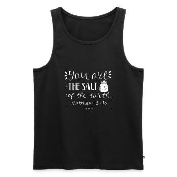 Salt of the Earth Matthew 513 - Men's Premium Organic Tank Top - black - Front - AI Model Male 178 light (178cm)