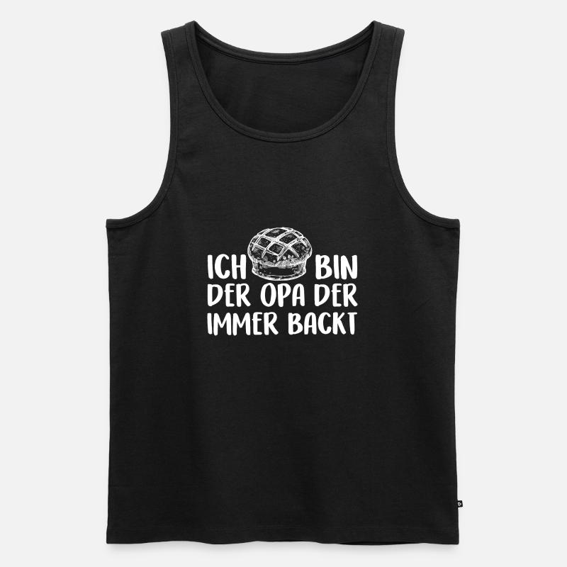Der Opa backt Brot - Männer Premium Bio Tank Top - Schwarz