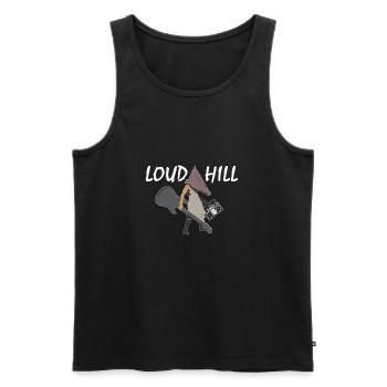 Loud Hill Pyramid Head Monster Gift Idea - Men's Premium Organic Tank Top - black - Front - Michal (187cm)