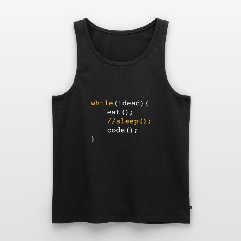 While dead - eat sleep code repeat if Coding Männer Premium Bio Tank Top