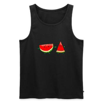 Melons couple - Men's Premium Organic Tank Top - black - Front - AI Model Male 178 light (178cm)