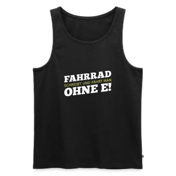 Bicycle you write and ride without e - Men's Premium Organic Tank Top - black - Front - Michal (187cm)
