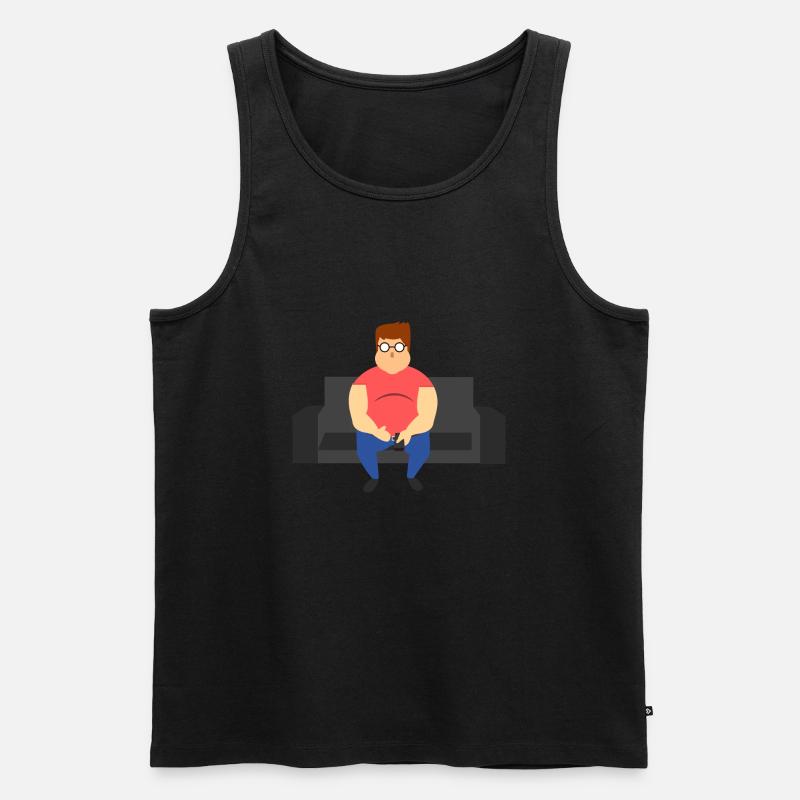 Dicker Mann - Männer Premium Bio Tank Top - Schwarz