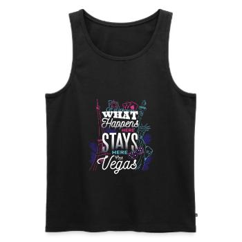 Las Vegas - Männer Premium Bio Tank Top - Schwarz - Vorne - AI Model Male 178 light (178cm)