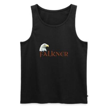 Falkner, Adlerkopf - Männer Premium Bio Tank Top - Schwarz - Vorne - AI Model Male 178 light (178cm)
