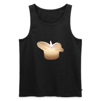 candle - Men's Premium Organic Tank Top - black - Front - AI Model Male 178 light (178cm)