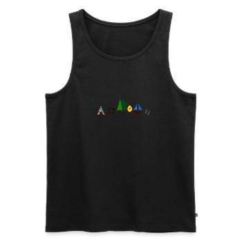 Reisefieber - Männer Premium Bio Tank Top - Schwarz - Vorne - AI Model Male 178 light (178cm)