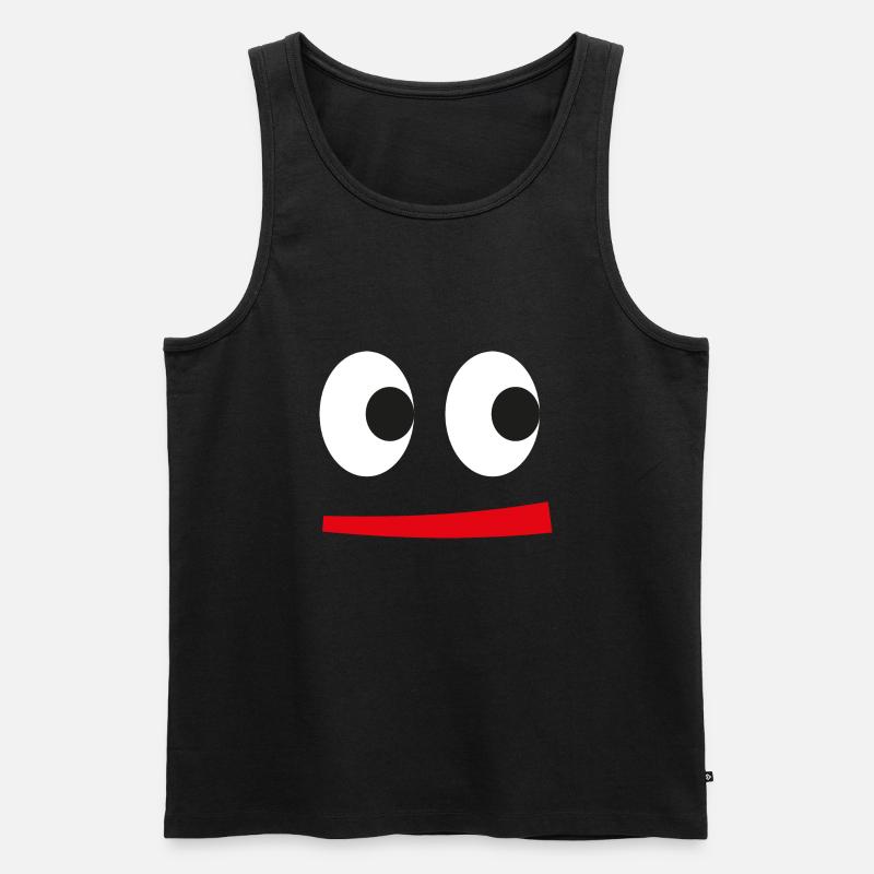 funnyface - Männer Premium Bio Tank Top - Schwarz