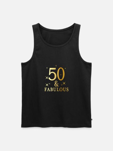 50 and fabulous - Men's Premium Organic Tank Top - black
