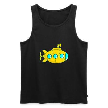 Gelbes U-Boot - Männer Premium Bio Tank Top - Schwarz - Vorne - AI Model Male 178 light (178cm)