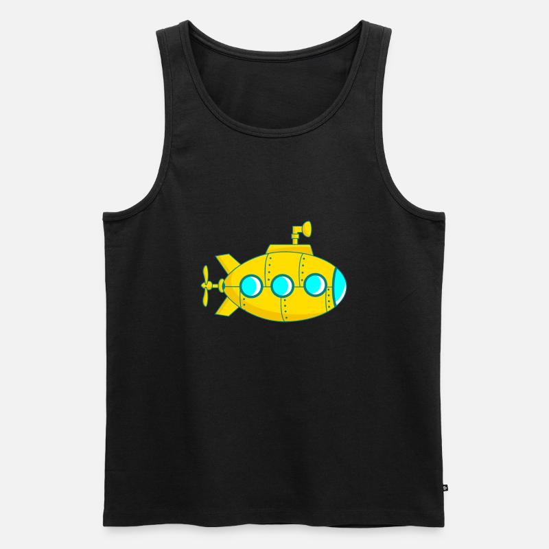 Gelbes U-Boot - Männer Premium Bio Tank Top - Schwarz