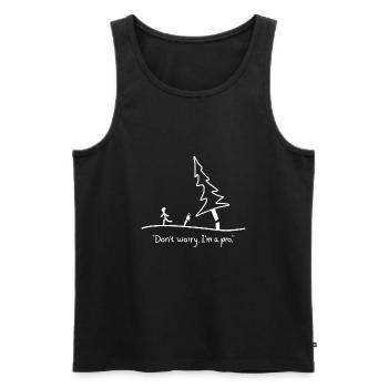 Motor saw Gift - Men's Premium Organic Tank Top - black - Front - Michal (187cm)