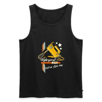 DDR KULT Rührgerät RG28 Ostalgie Retro - Männer Premium Bio Tank Top - Schwarz - Vorne - Michal (187cm)