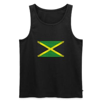 heart jamaica jamaica rasta jamaican flavour ragga - Men's Premium Organic Tank Top - black - Front - AI Model Male 178 light (178cm)