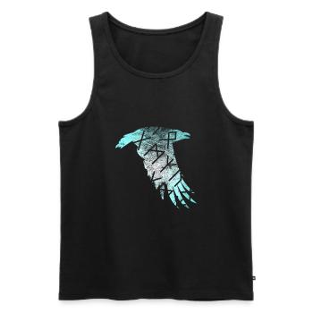 Skandinavischer Rabe - Männer Premium Bio Tank Top - Schwarz - Vorne - AI Model Male 178 light (178cm)