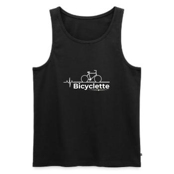 Bicyclette - Débardeur bio Premium Homme - noir - Devant - Michal (187cm)