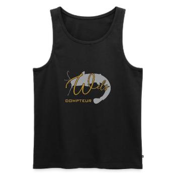 Welsdompteur Welsflüsterer Welsangler - Männer Premium Bio Tank Top - Schwarz - Vorne - Michal (187cm)
