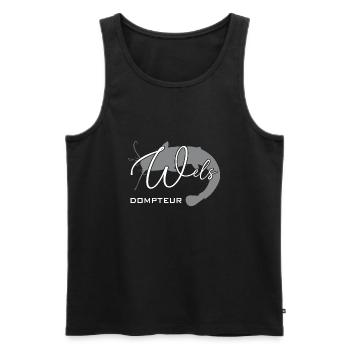 Welsdompteur Welsflüsterer Welsangler - Männer Premium Bio Tank Top - Schwarz - Vorne - Michal (187cm)