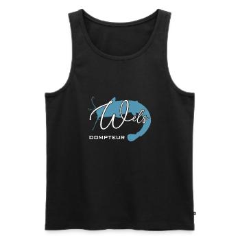 Welsdompteur Welsflüsterer Welsangler - Männer Premium Bio Tank Top - Schwarz - Vorne - Michal (187cm)