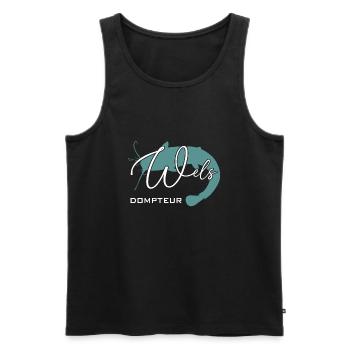 Welsdompteur Welsflüsterer Welsangler - Männer Premium Bio Tank Top - Schwarz - Vorne - Michal (187cm)