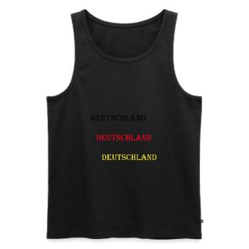 Allemagne - Débardeur bio Premium Homme - noir - Devant - AI Model Male 178 light (178cm)