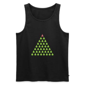 Weihnachtsmann im Wald - Männer Premium Bio Tank Top - Schwarz - Vorne - AI Model Male 178 light (178cm)