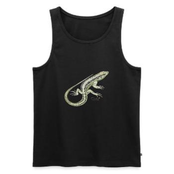 Sand lizard - Men's Premium Organic Tank Top - black - Front - AI Model Male 178 light (178cm)