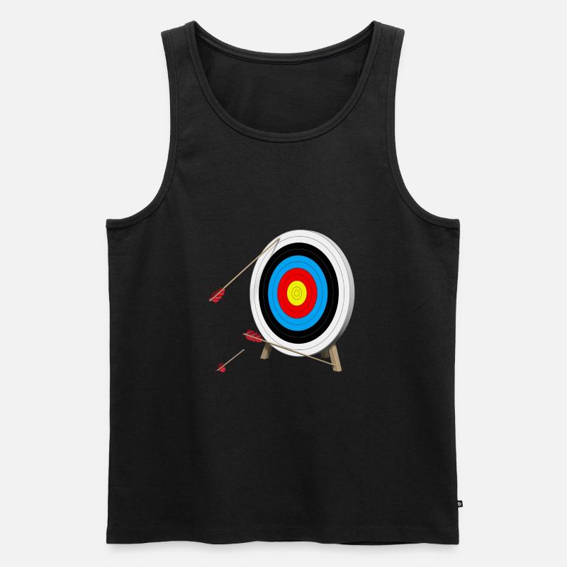 Zielscheibe daneben - Männer Premium Bio Tank Top - Schwarz