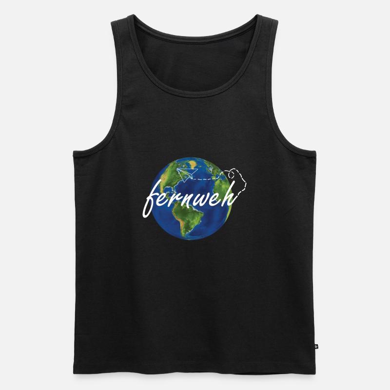 Fernweh - Männer Premium Bio Tank Top - Schwarz