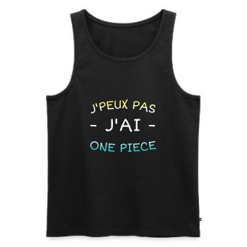 Je peux pas j'ai One Piece - Débardeur bio Premium Homme - noir - Devant - AI Model Male 178 light (178cm)