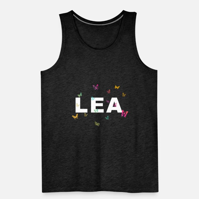 Lea - Schöner Name mit Schmetterlingen, Mädchen Männer Premium Bio Tank Top