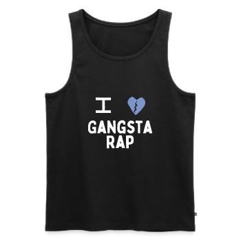 J’adore le Gangsta Rap - Débardeur bio Premium Homme - noir - Devant - AI Model Male 178 light (178cm)