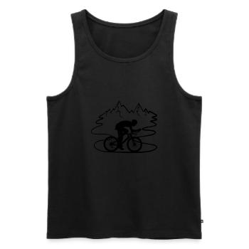 Ausflug Fahrrad Fahrer - Männer Premium Bio Tank Top - Schwarz - Vorne - AI Model Male 178 light (178cm)