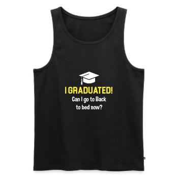Puis-je aller au lit maintenant 2022 Diplôme d’études supérieures - Débardeur bio Premium Homme - noir - Devant - AI Model Male 178 light (178cm)