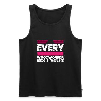 plumber carpenter carpenter funny tshirts - Men's Premium Organic Tank Top - black - Front - Michal (187cm)