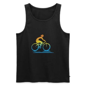 Radfahrer - Männer Premium Bio Tank Top - Schwarz - Vorne - Michal (187cm)