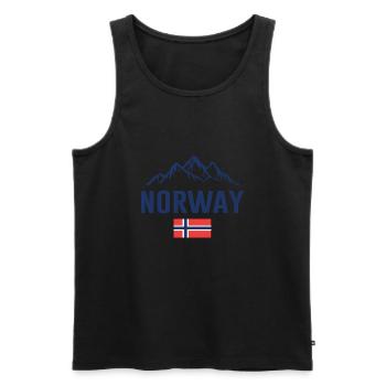 Norvège Gift Mountains Randonnée - Débardeur bio Premium Homme - noir - Devant - Michal (187cm)