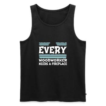 hearbeat carpenter - Men's Premium Organic Tank Top - black - Front - AI Model Male 178 light (178cm)