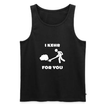 I KEHR FOR YOU - Männer Premium Bio Tank Top - Schwarz - Vorne - Michal (187cm)