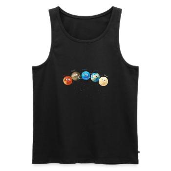 planeten,sonnensystem,merkur,mars,erde,planet - Männer Premium Bio Tank Top - Schwarz - Vorne - Michal (187cm)