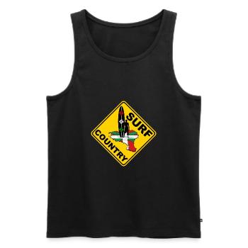 euskadi surf country - Men's Premium Organic Tank Top - black - Front - AI Model Male 178 light (178cm)