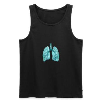Médecins pulmonaires - Débardeur bio Premium Homme - noir - Devant - Michal (187cm)