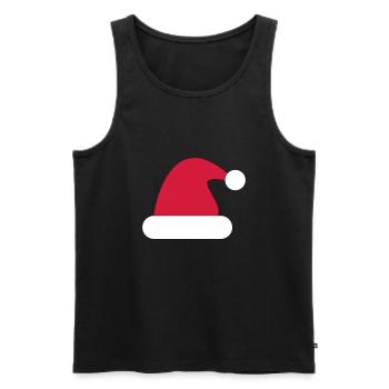 Bonnet de Noel, bonnet de Noel - Débardeur bio Premium Homme - noir - Devant - Michal (187cm)