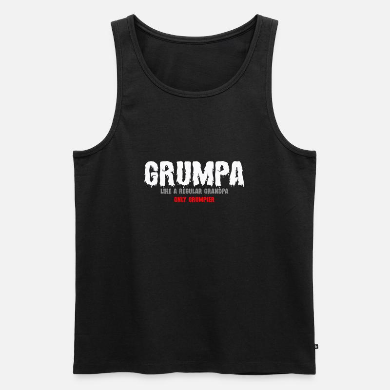 Grumpa - Männer Premium Bio Tank Top - Schwarz