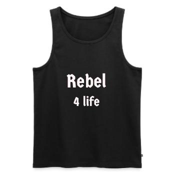 Rebel 4 life Rebell fürs Leben Revolution - Männer Premium Bio Tank Top - Schwarz - Vorne - Michal (187cm)