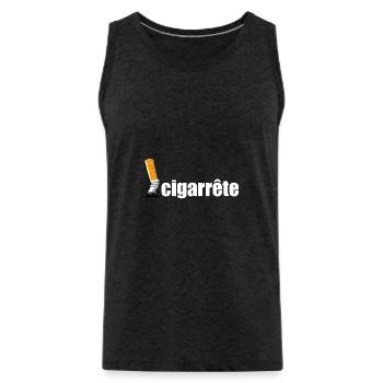 zerquetschte Zigarette - Männer Premium Bio Tank Top - Anthrazit - Vorne - Alexander (188cm)