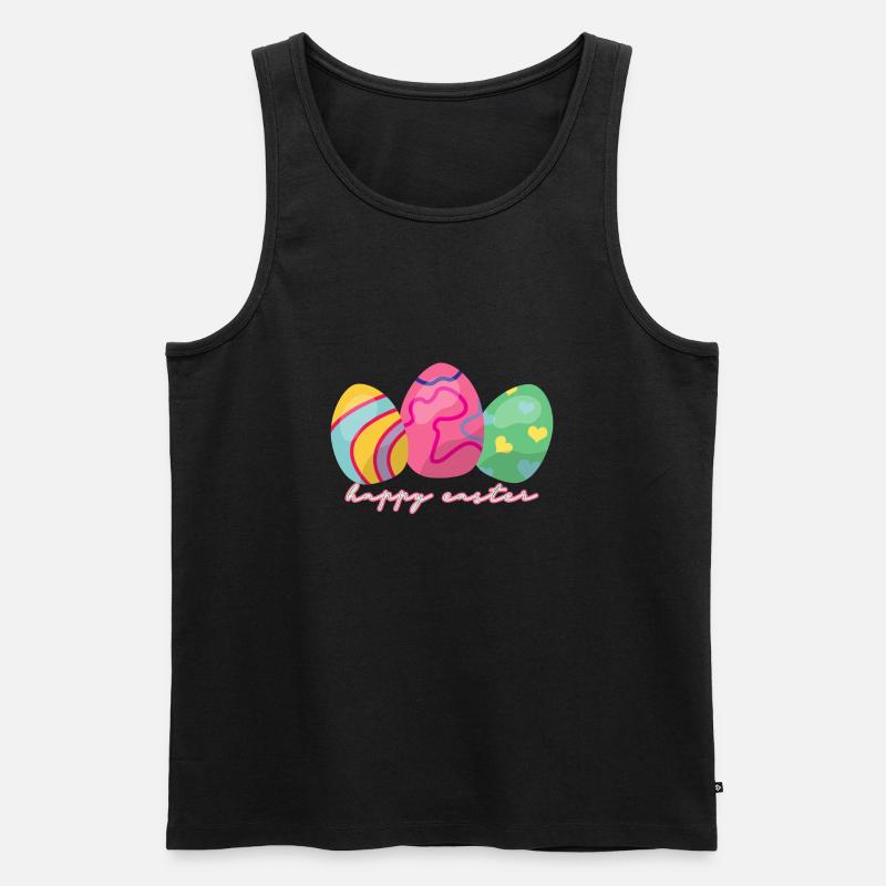 Frohe Ostern - Männer Premium Bio Tank Top - Schwarz