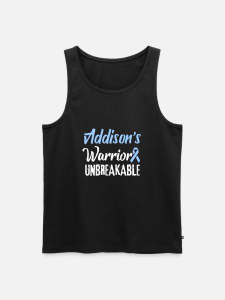 Addison's Disease Awareness Warrior - Men's Premium Organic Tank Top - black